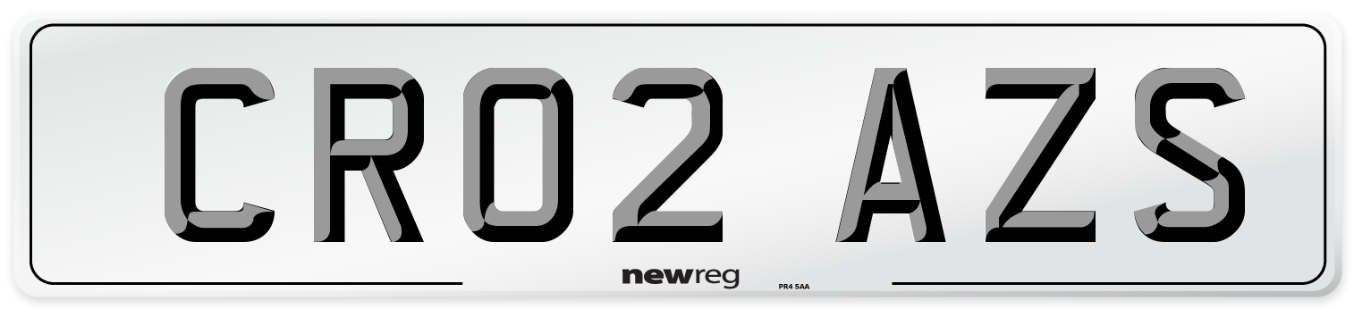 CR02 AZS Number Plate from New Reg